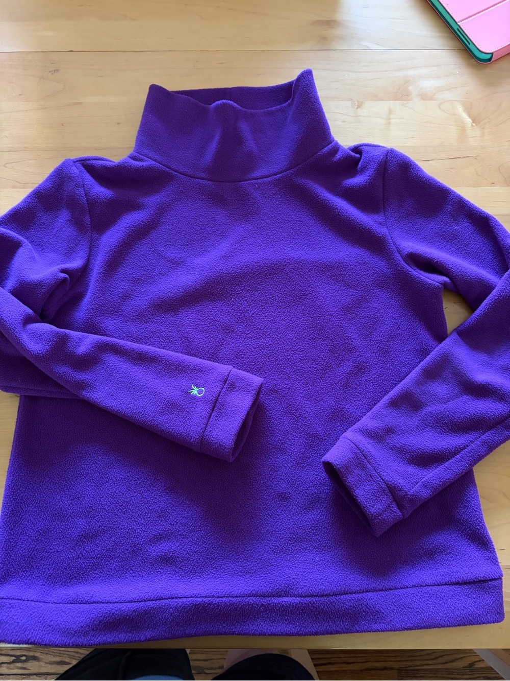Dudley Stephen’s Park Slope Women’s Purple Fleece Turtleneck Sweater
